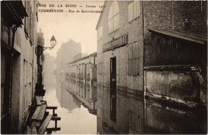 Carte postale ancienne Courbevoie Rue de Saint-Germain France à Courbevoie