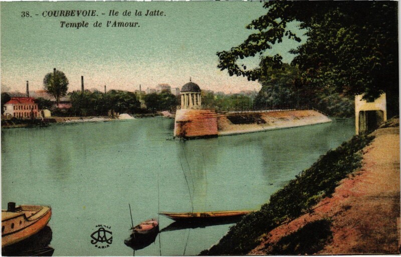 Carte postale ancienne Courbevoie Ile de la Jatte, Temple de l'Amour France à Courbevoie