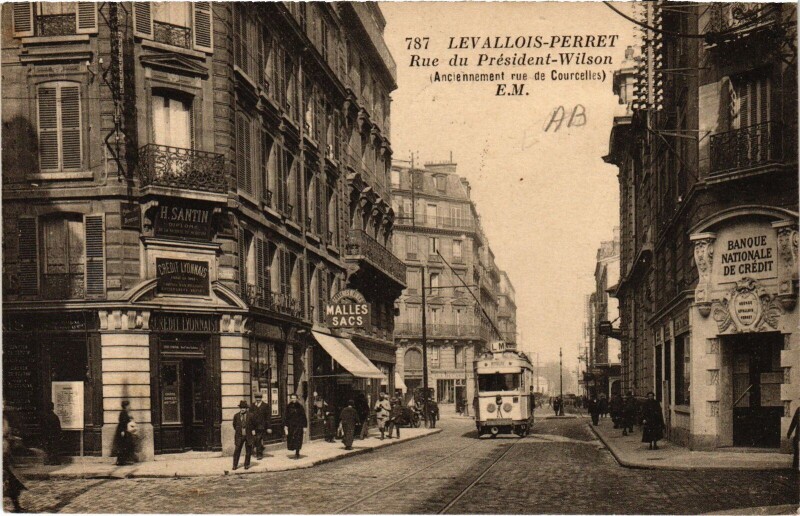 Carte postale ancienne Levallois-Perret Rue du President Wilson France à Levallois-Perret