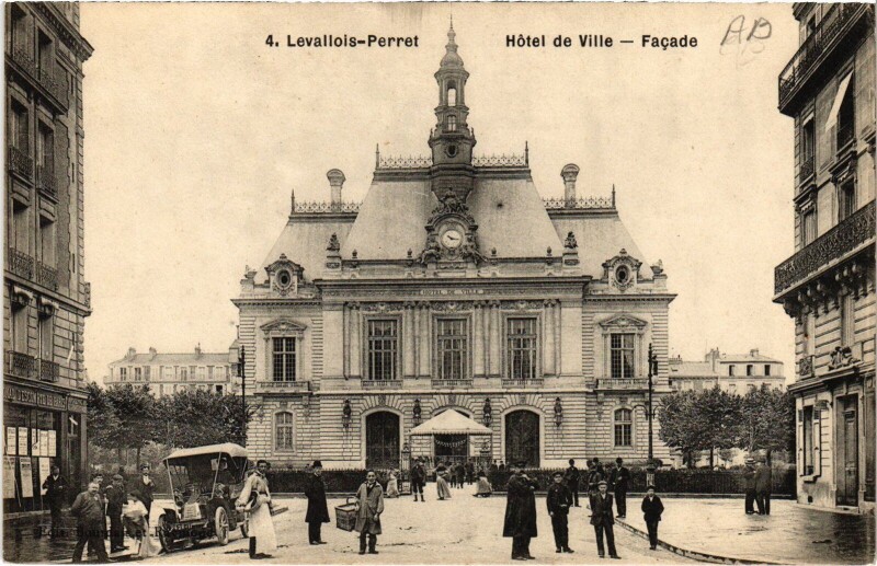 Carte postale ancienne Levallois-Perret Hotel de Ville, Facade France à Levallois-Perret