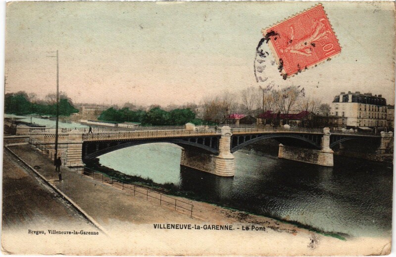 Carte postale ancienne Villeneuve la Garenne Le Pont France à Villeneuve-la-Garenne