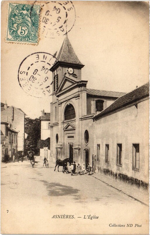 Carte postale ancienne Asnieres L'Eglise France