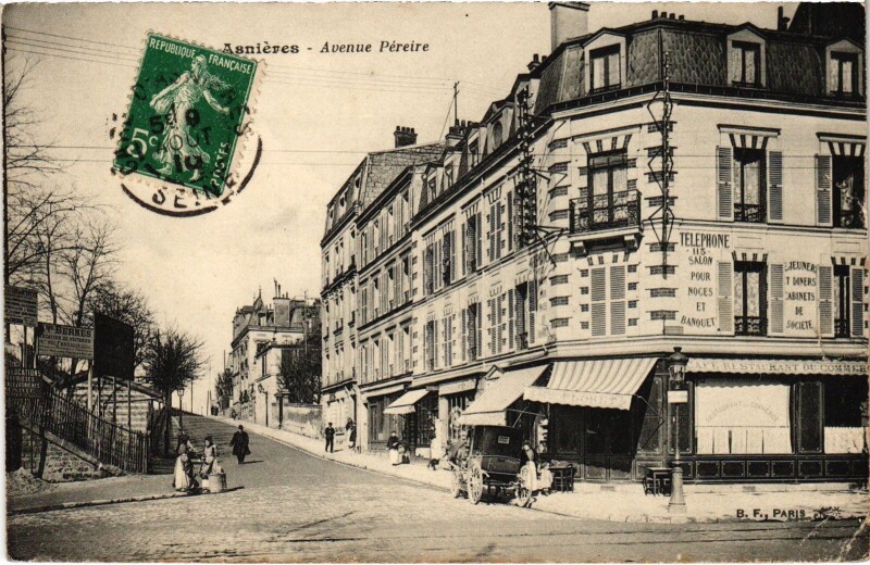 Carte postale ancienne Asnieres Avenue Pereire France