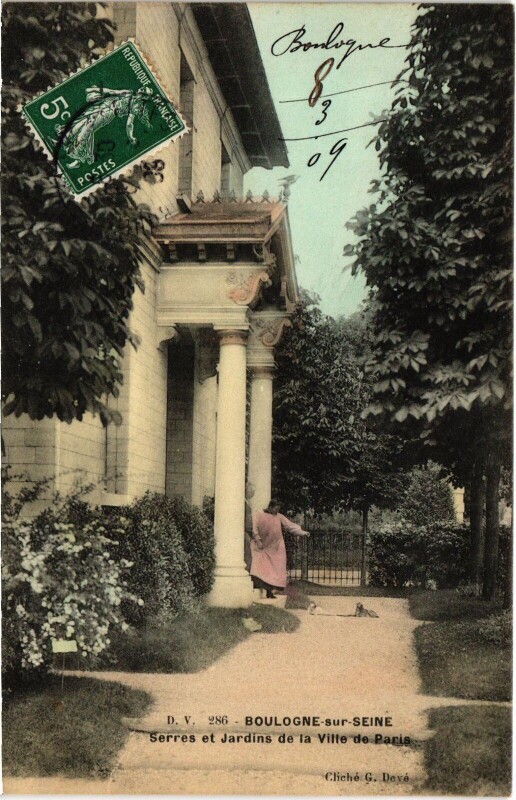 Carte postale ancienne Boulogne Serres et Jardins de la Ville de Paris France