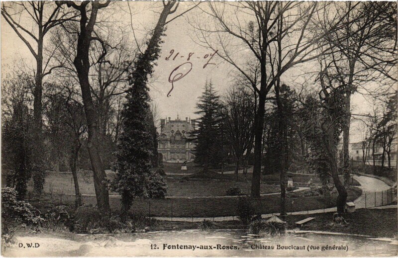 Carte postale ancienne Fontenay aux Roses Chateau Boucicaut France à Fontenay-aux-Roses