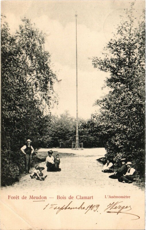 Carte postale ancienne Meudon Bois de Clamart, L'Anemometre France à Clamart