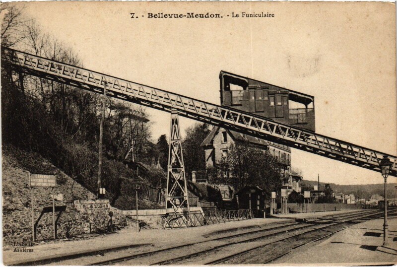 Carte postale ancienne Meudon Le Funiculaire France à Meudon