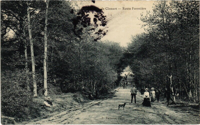 Carte postale ancienne Clamart Route Forestiere France à Clamart
