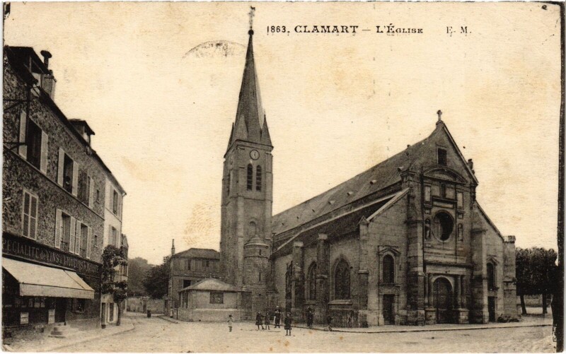 Carte postale ancienne Clamart L'Eglise France à Clamart