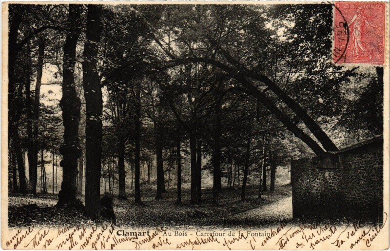 Carte postale ancienne Clamart Au Bois, Carrefour de la Fontaine France à Clamart