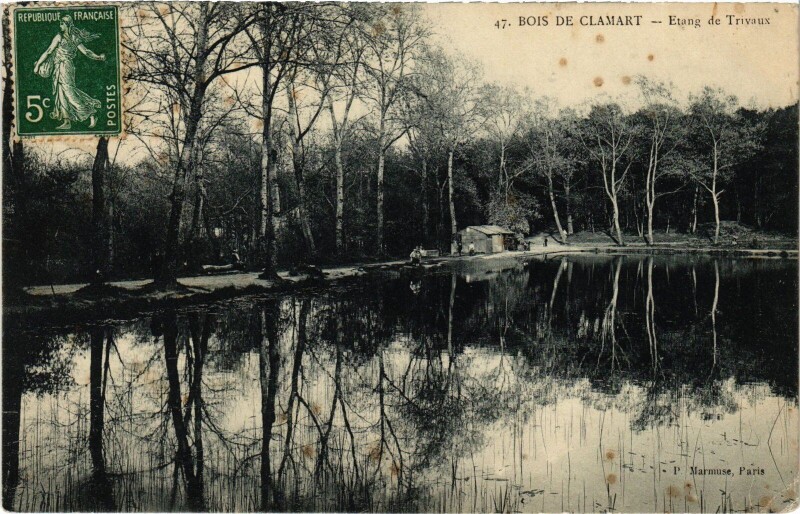 Carte postale ancienne Clamart Etang de Trivaux France à Clamart