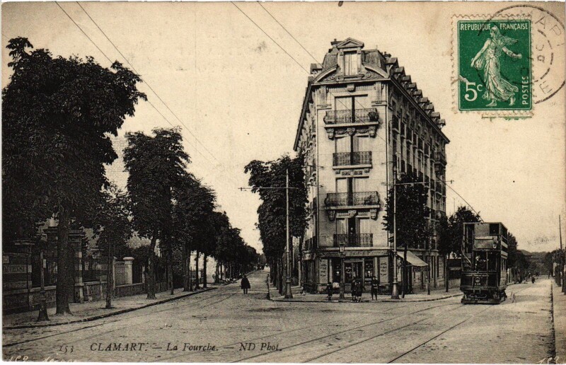 Carte postale ancienne Clamart La Fourche France à Clamart