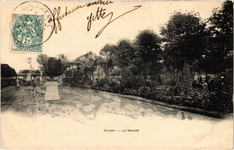Carte postale ancienne Le Square à Clichy