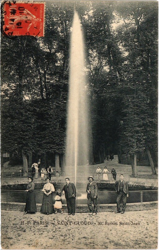 Carte postale ancienne Saint-Cloud Bassin Saint-Jean France à Saint-Cloud
