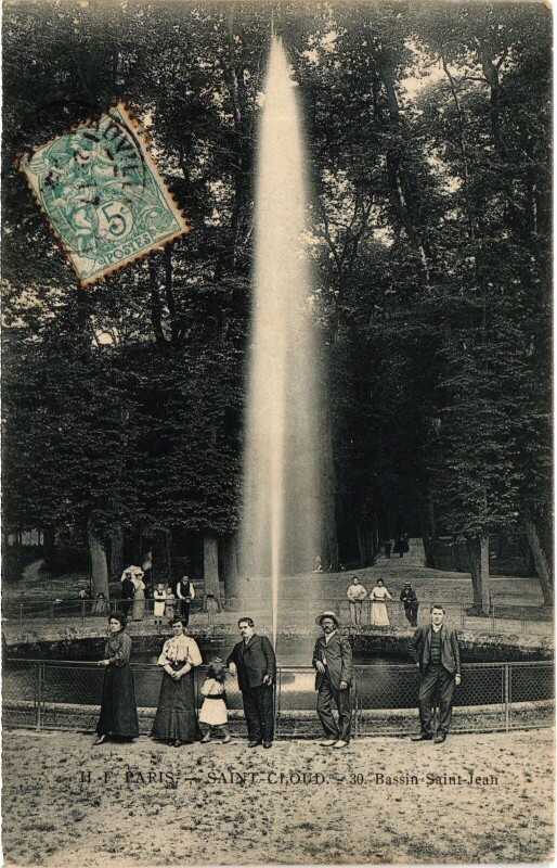 Carte postale ancienne Saint-Cloud Bassin Saint-Jean France à Saint-Cloud