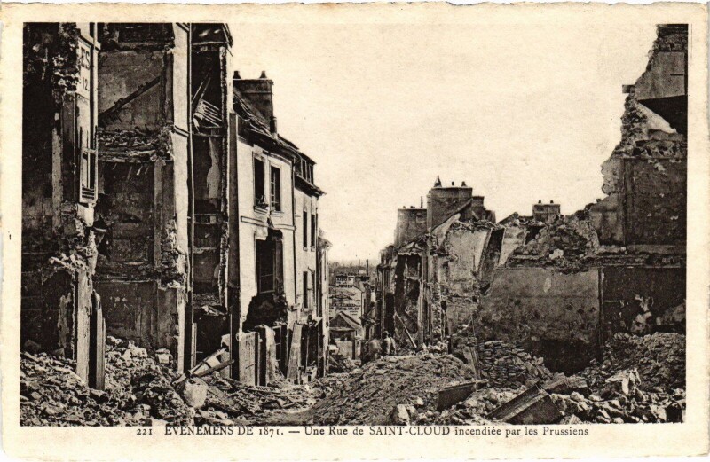 Carte postale ancienne Saint-Cloud Une Rue France à Saint-Cloud