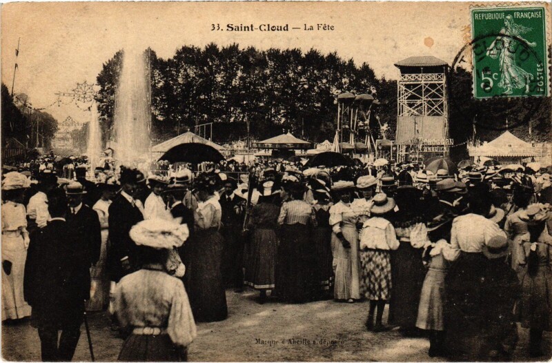 Carte postale ancienne Saint-Cloud La Fete France à Saint-Cloud