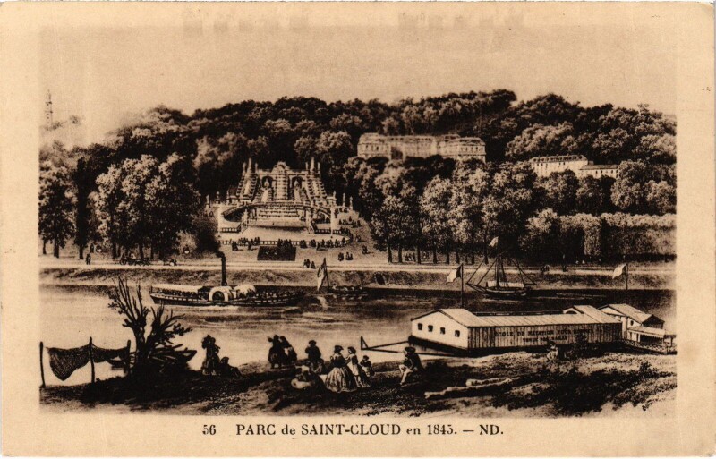 Carte postale ancienne Saint-Cloud Le Parc France à Saint-Cloud