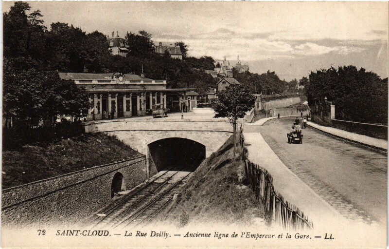 Carte postale ancienne Saint-Cloud La Rue Dailly France à Saint-Cloud