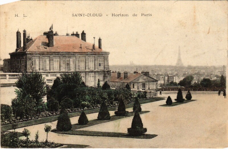 Carte postale ancienne Saint-Cloud Horizon de Paris France à Saint-Cloud