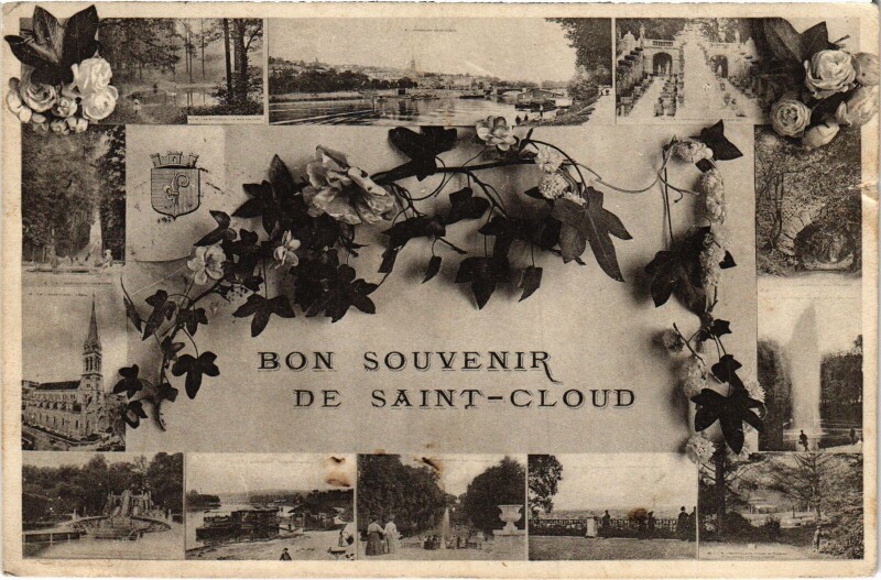 Carte postale ancienne Bon Souvenir de Saint-Cloud France à Saint-Cloud