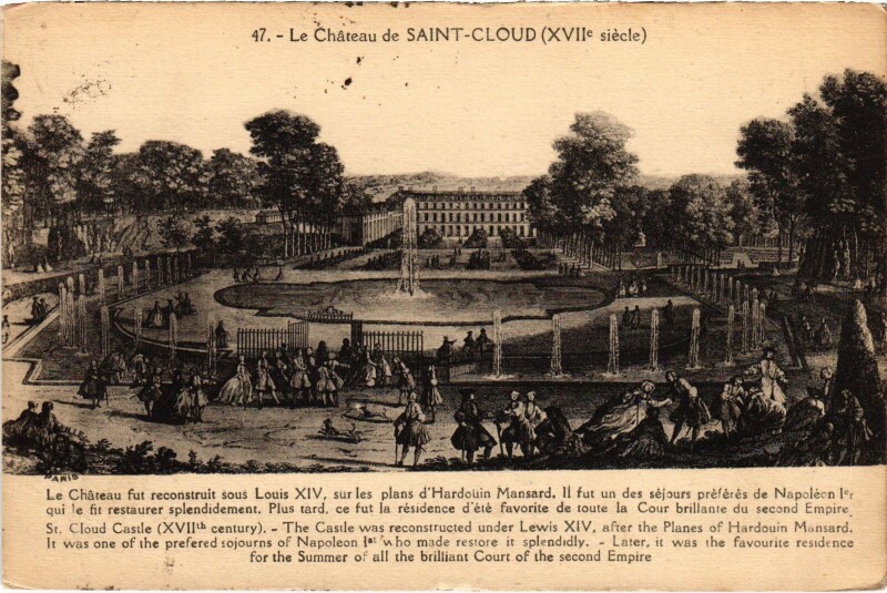Carte postale ancienne Saint-Cloud Le Chateau France à Saint-Cloud