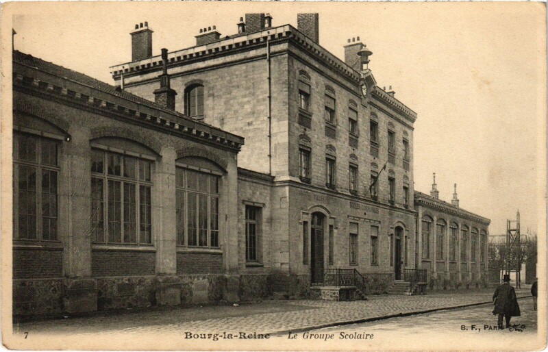 Carte postale ancienne Bourg la Reine Le Group Scolaire France à Bourg-la-Reine