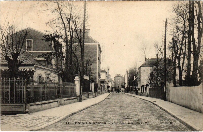 Carte postale ancienne Colombes Rue des Aubepines France à Colombes
