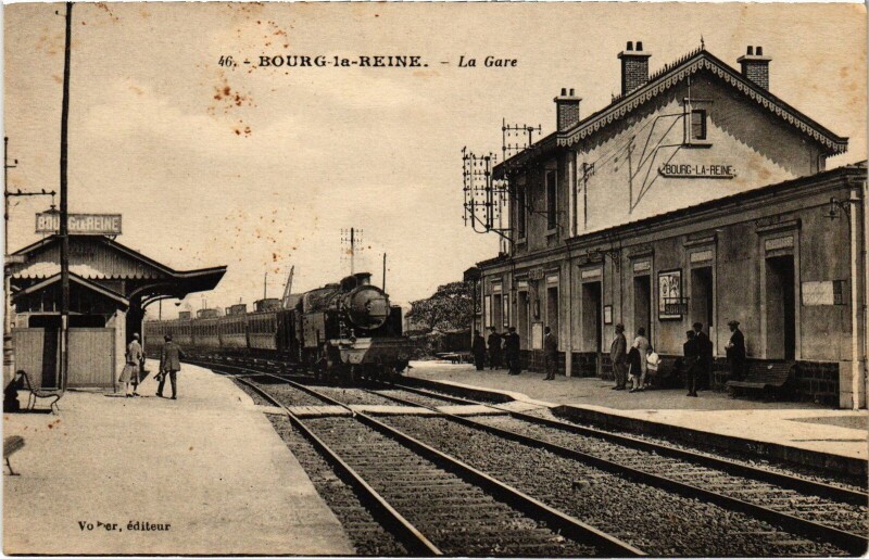 Carte postale ancienne Bourg la Reine La Gare France à Bourg-la-Reine
