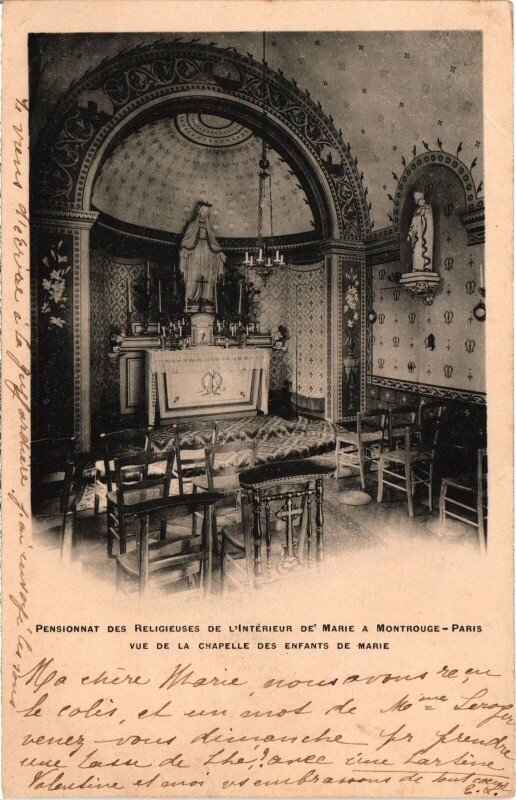 Carte postale ancienne Montrouge Pensionnat des Religieuses France à Montrouge