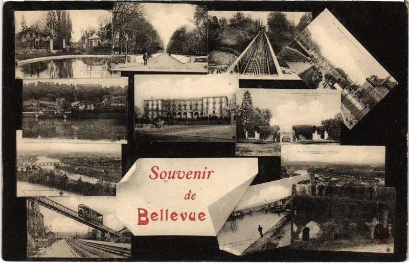 Carte postale ancienne Souvenir de Bellevue France