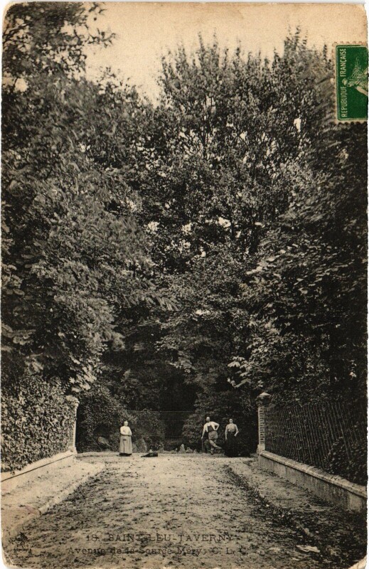 Carte postale ancienne Taverny Avenue de la Source Megy France à Taverny