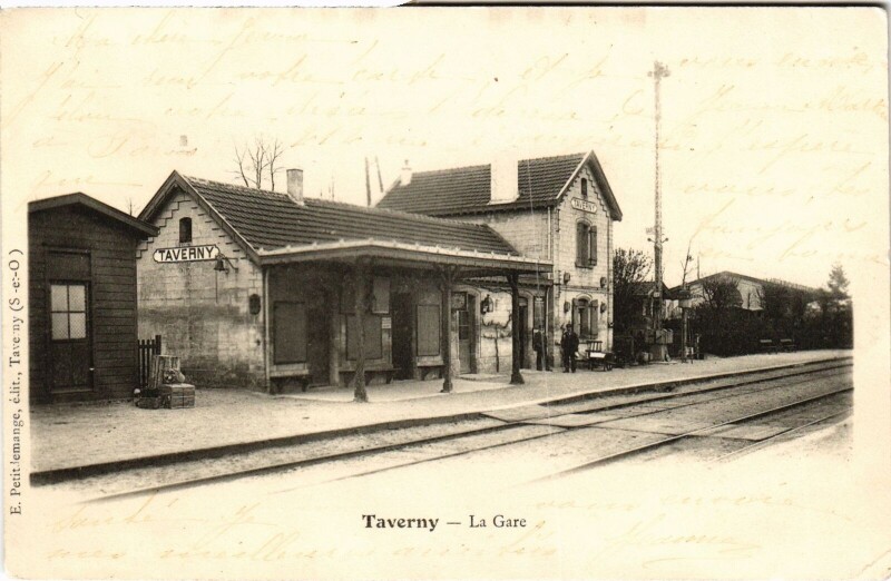 Carte postale ancienne Taverny La Gare France à Taverny