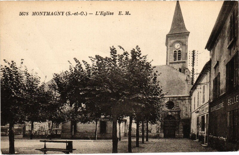 Carte postale ancienne Montmagny L'Eglise France à Montmagny