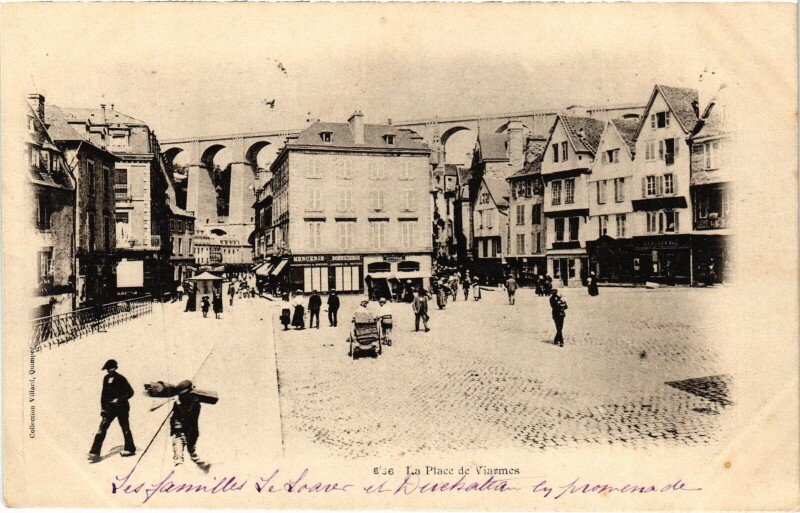 Carte postale ancienne Viarmes La Place France à Viarmes