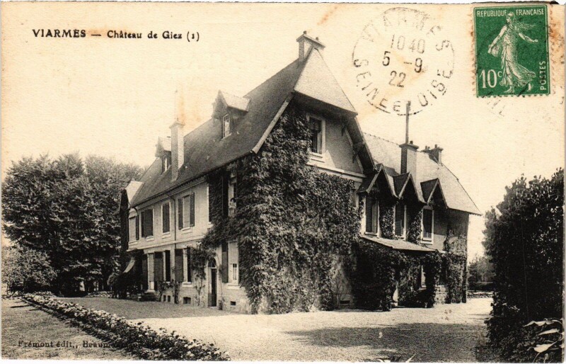 Carte postale ancienne Viarmes Chateau de Giez France à Viarmes