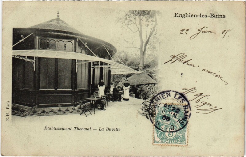 Carte postale ancienne Enghien les Bains Etablissement Thermal France à Enghien-les-Bains