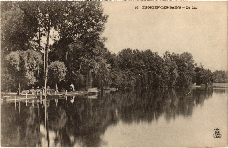 Carte postale ancienne Enghien les Bains Le Lac France à Enghien-les-Bains