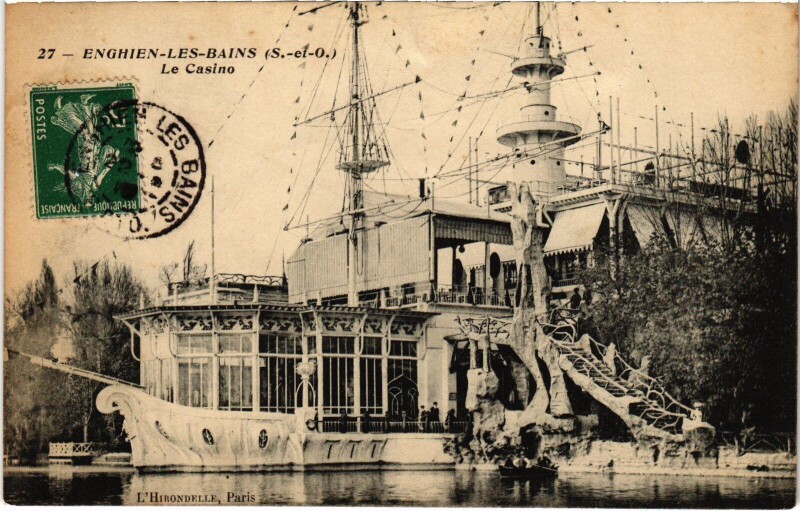 Carte postale ancienne Enghien les Bains Le Casino France à Enghien-les-Bains