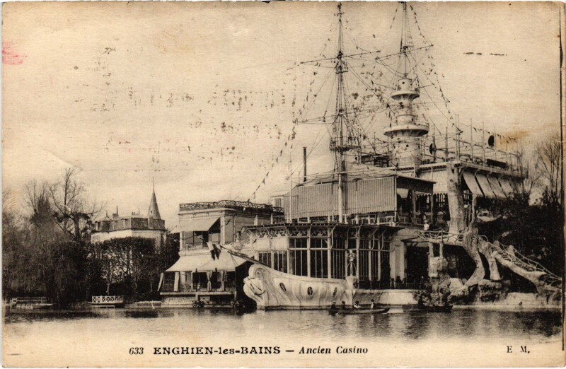 Carte postale ancienne Enghien les Bains Ancien Casino France à Enghien-les-Bains