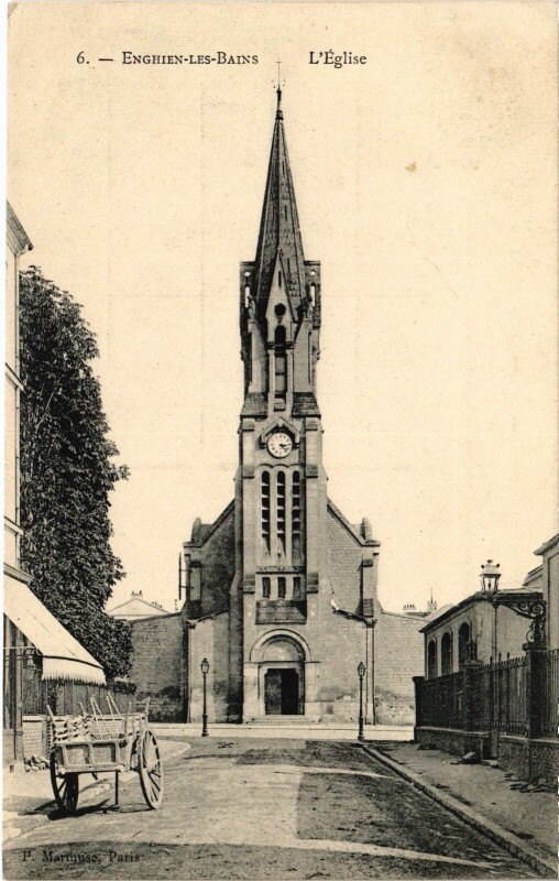 Carte postale ancienne Enghien les Bains L'Eglise France à Enghien-les-Bains