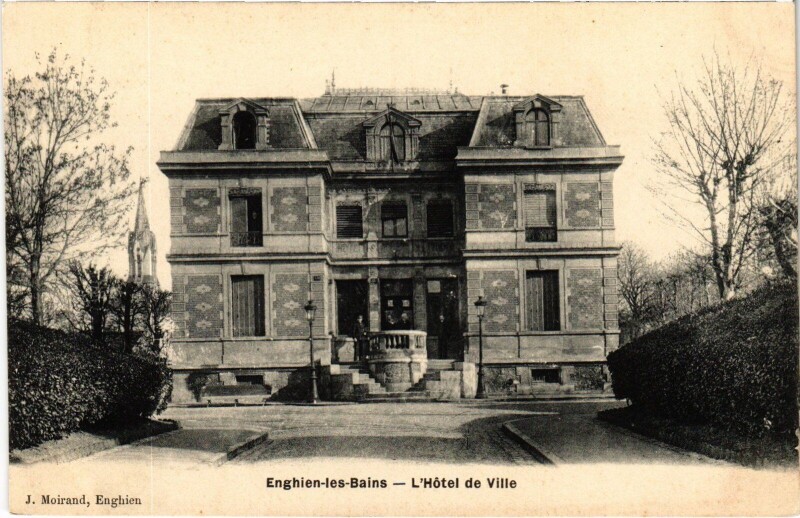 Carte postale ancienne Enghien les Bains L'Hotel de Ville France à Enghien-les-Bains