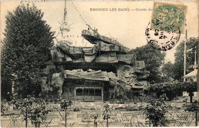 Carte postale ancienne Enghien les Bains Grotte France à Enghien-les-Bains