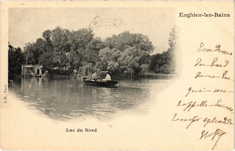 Carte postale ancienne Enghien les Bains Lac du Nord France à Enghien-les-Bains