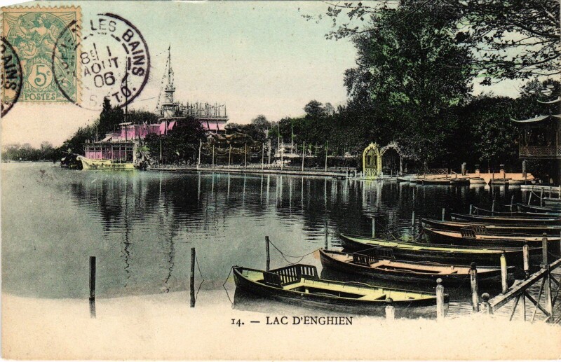 Carte postale ancienne Enghien les Bains Le Lac France à Enghien-les-Bains