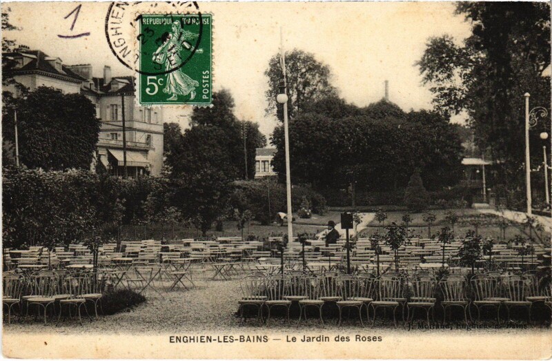 Carte postale ancienne Enghien les Bains Le Jardin des Roses France à Enghien-les-Bains