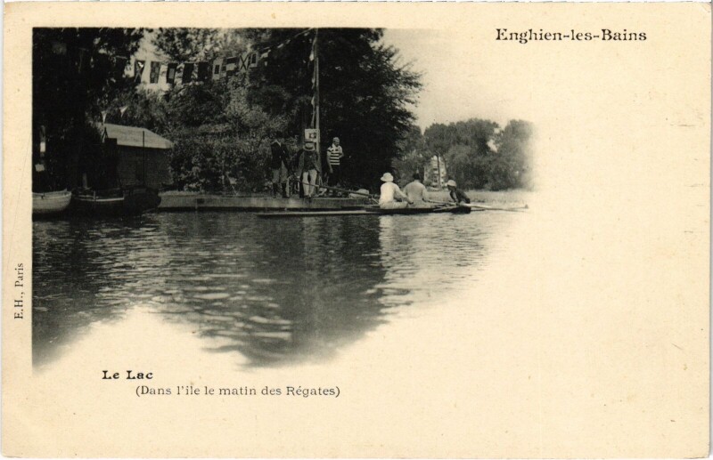 Carte postale ancienne Enghien les Bains Le Lac France à Enghien-les-Bains