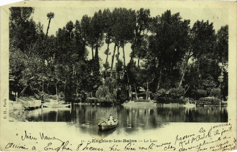 Carte postale ancienne Enghien les Bains Le Lac France à Enghien-les-Bains
