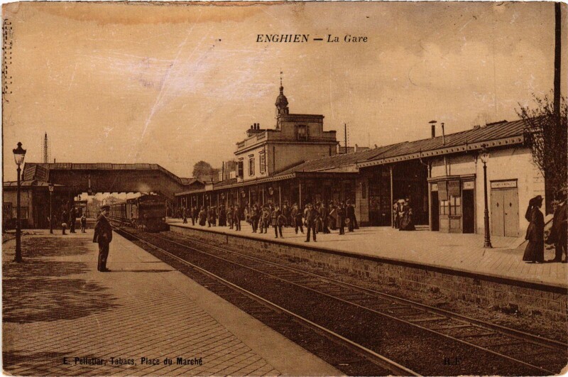 Carte postale ancienne Enghien les Bains La Gare France à Enghien-les-Bains