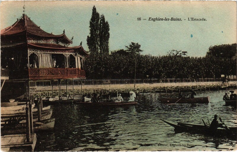 Carte postale ancienne Enghien les Bains L'Estacade France à Enghien-les-Bains